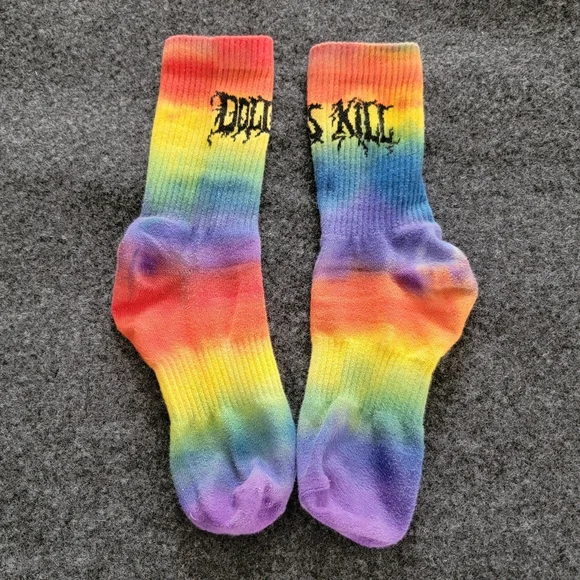 Dolls Kill rainbow socks - Picture 5 of 5